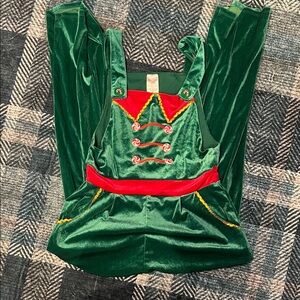 Women’s small Elf jumpsuit - Green and Red